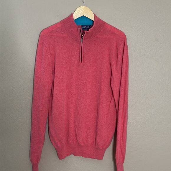 Michael’s Men’s 100% Cashmere Small Quarter Zip Sweater $295 MRRP - Picture 2 of 9